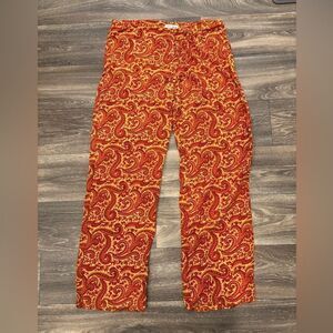 Tova Celine 100% Silk Loose Flowy Pants Size Medium Ties at Waist